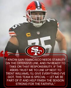 Ex-Browns All-Pro Opens Door to San Francisco With $3M Offer to Bolster Offensive Line