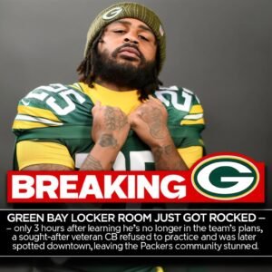 BREAKING: GREEN BAY LOCKER ROOM JUST GOT ROCKED — only 3 hours after learning he’s no longer in the team’s plans, a sought-after veteran CB refused to practice and was later spotted downtown, leaving the Packers community stunned. This isn’t just frustration… it’s a moment that’s raising serious questions about professionalism and what’s really happening behind the scenes. 