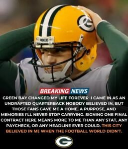 Former Packers Fan Favorite QB Returns for Emotional One-Day Deal to Retire With Green Bay
