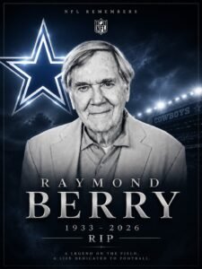 Today the Football World Is Not Just Saying Goodbye to a Hall of Fame Legend Raymond Berry Passes Away at the Age of 93, Leaving Behind a Legacy of Excellence, Humility, and Inspiration That Will Live On Forever