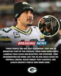  REPORT: LAMBEAU FIELD WITNESSES A PRICELESS JORDAN LOVE MOMENT THAT HITS DEEPER THAN ANY TOUCHDOWN. One simple gesture toward his daughter and a stadium worker has turned into a powerful reminder that real leadership is measured when the cameras are not the main story. For Packers Nation, this was more than a feel-good scene — it was proof that true character can shine brightest far beyond the football field. 