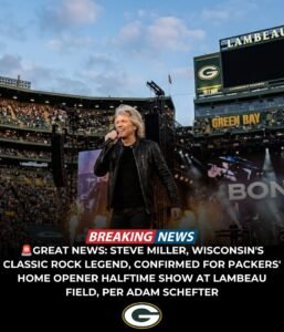 Steve Miller, Wisconsin’s Classic Rock Legend, Confirmed for Packers’ Home Opener Halftime Show at Lambeau Field, per Adam Schefter