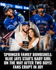 VT SPRINGER FAMILY BOMBSHELL: BLUE JAYS STAR GEORGE SPRINGER’S BABY GIRL ON THE WAY AFTER TWO BOYS! FANS ERUPT IN JOY